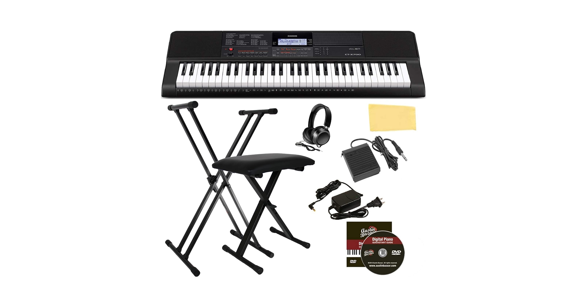 Amazon.com: Casio CT-X700 Portable Keyboard Bundle with